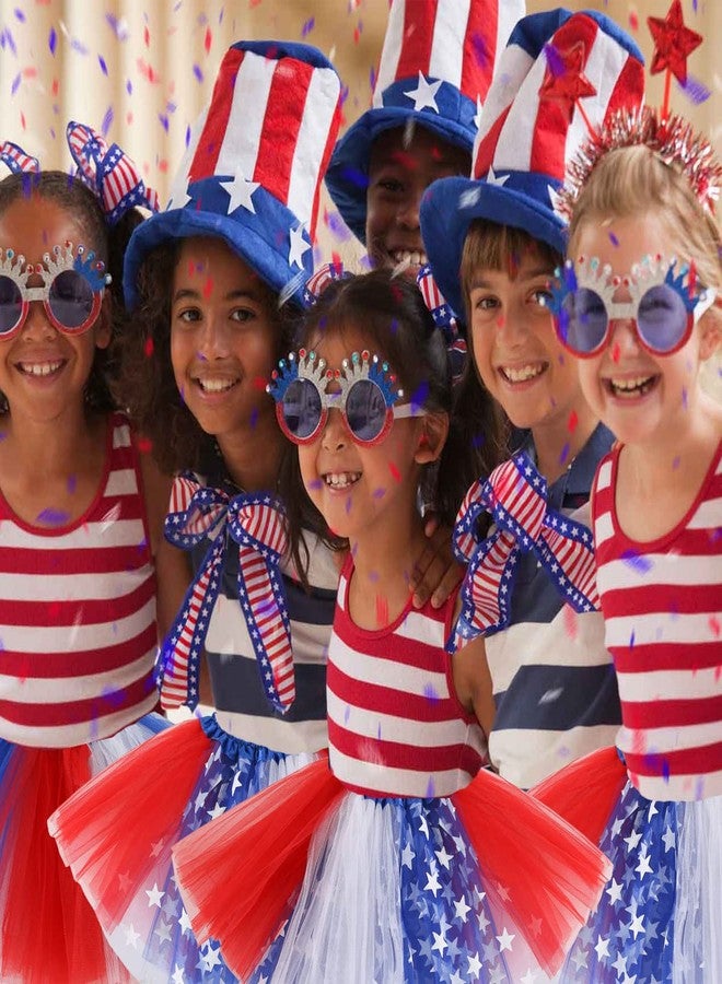 WINROLA 4th of July Girls Tutu Red Blue and White USA Patriotic Costume Independence Day American US Flag Tutu (US, Alpha, Large, Regular, Blue White red 2) - Image 4